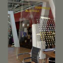 Parete espositore plexiglass massello per stand - immagine 3