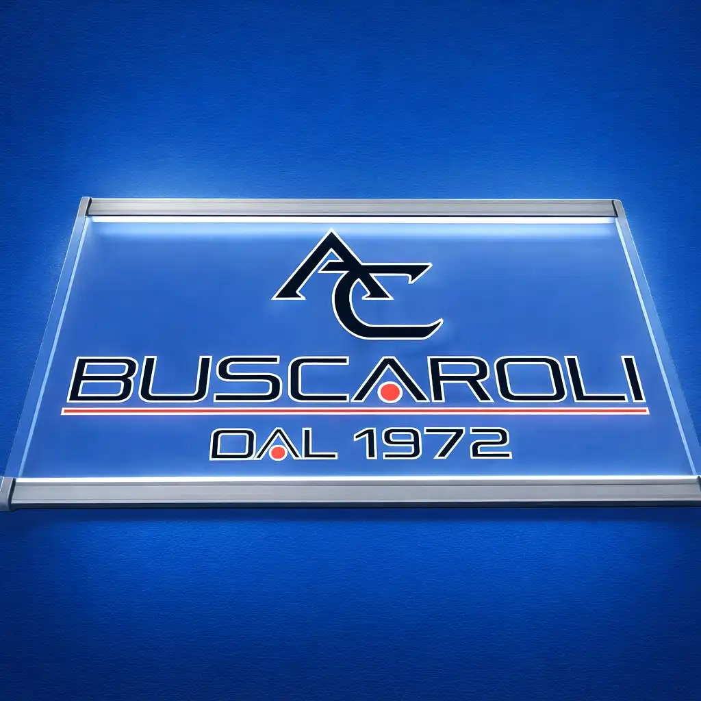 Targa luminosa plexiglas incisa a LED personalizzata