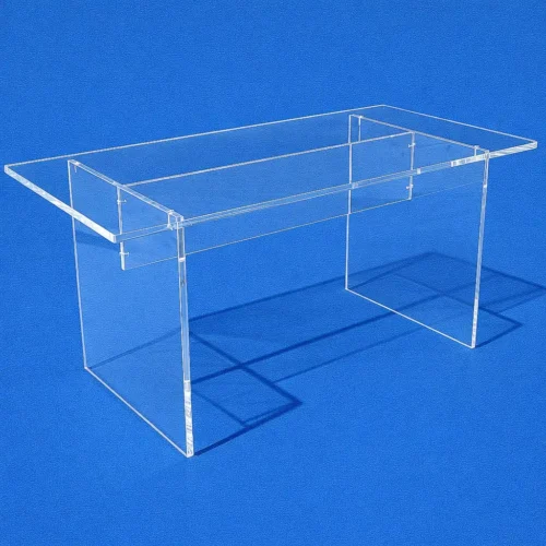 Tavolo plexiglass per galleria d'arte