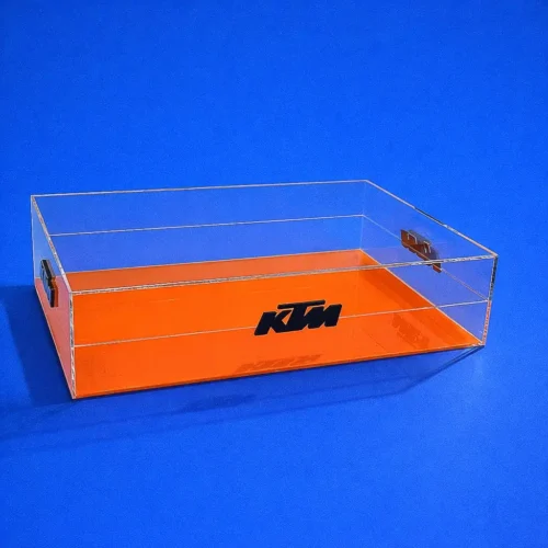 Teca espositiva doppia PLEXIGLAS personalizzata KTM