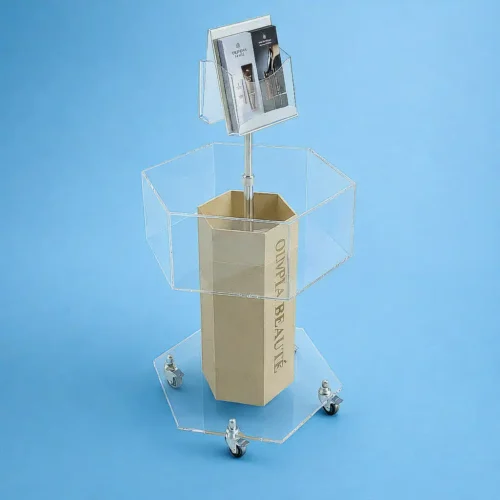 Espositore plexiglass cesto