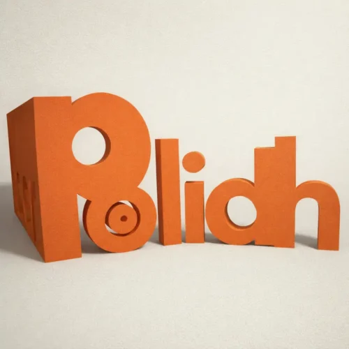 Logo Polistirolo Angolare Verniciato Lettere in positivo e negativo