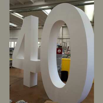 sagoma polistirolo gigante 40° anniversario