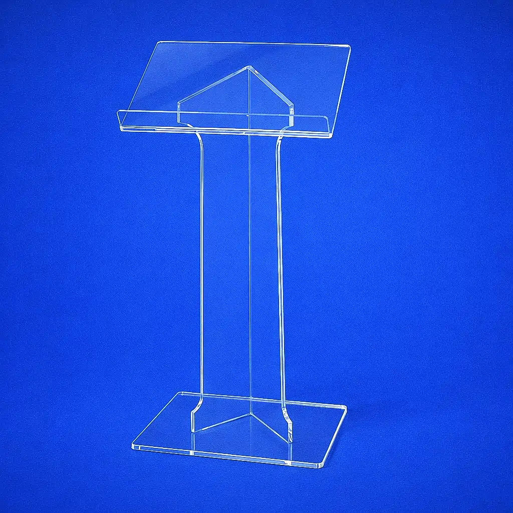 Leggio plexiglass da terra colonna angolare