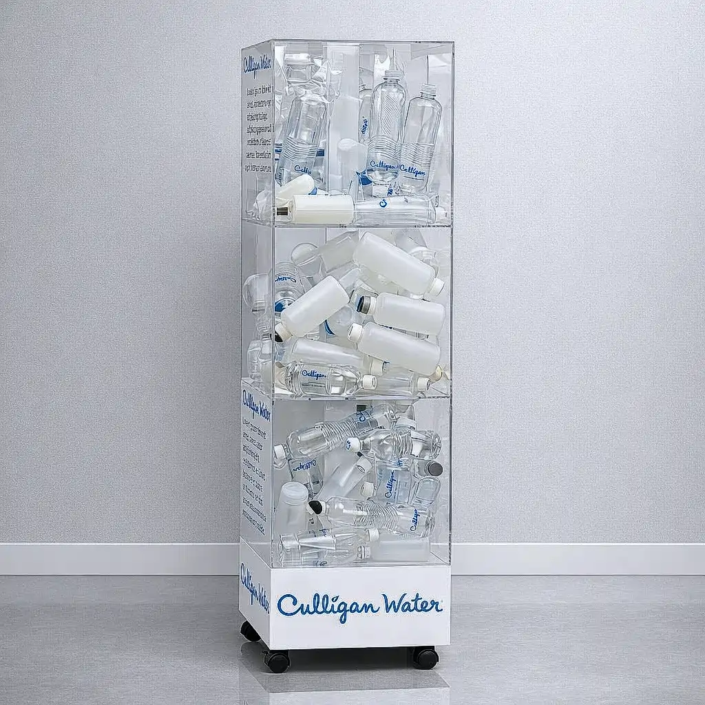 Espositore plexiglass a led Culligan