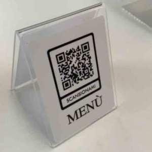 Porta menù QR Code in plexiglass - immagine 2