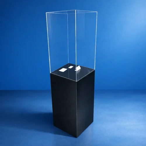 Teca su colonna plexiglass per Liuto
